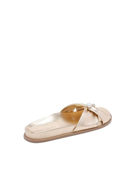 Jimmy Choo Metallic Rafi Flat Sandals