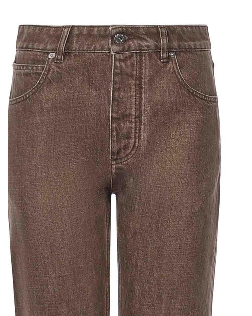 Bottega Veneta Brown Straight-Leg Denim Jeans