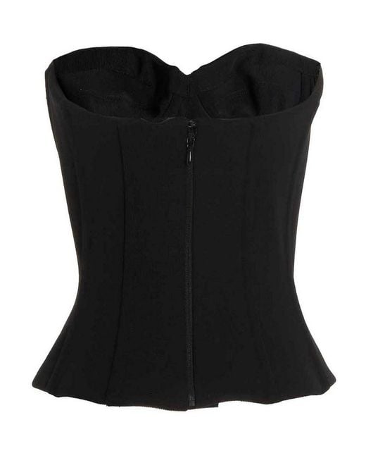 Balenciaga Black Bustier Top