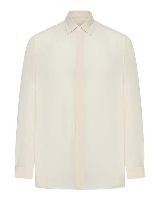 Lardini White Linen And Natural Fiber Shirt for men