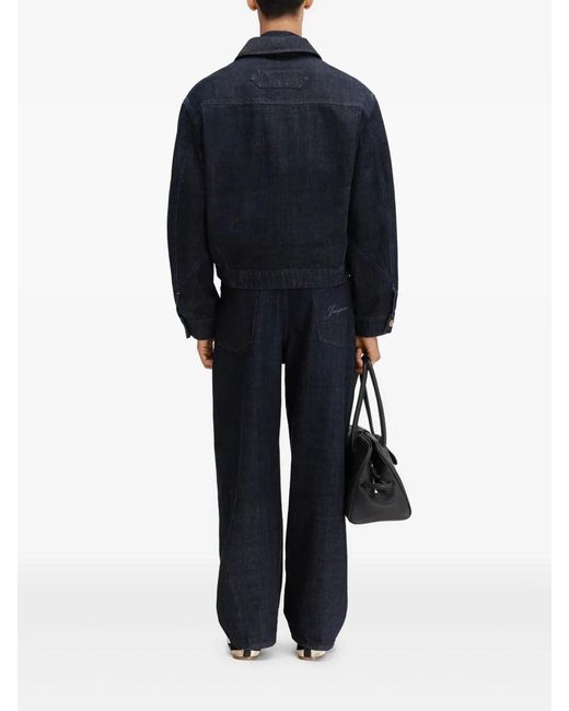 Jacquemus Blue Die Canevas De-Nmes Jeansjacke for men