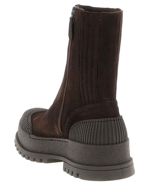 Aquazzura Brown Rugged Suede Ankle Boots