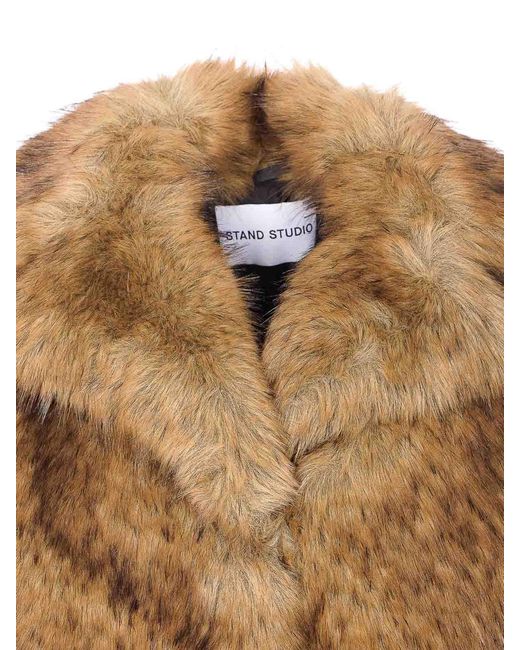 Stand Studio Brown Samara Jacket With Frontal Hook Closure