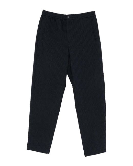 Emporio Armani Blue Straight-Leg Trousers for men