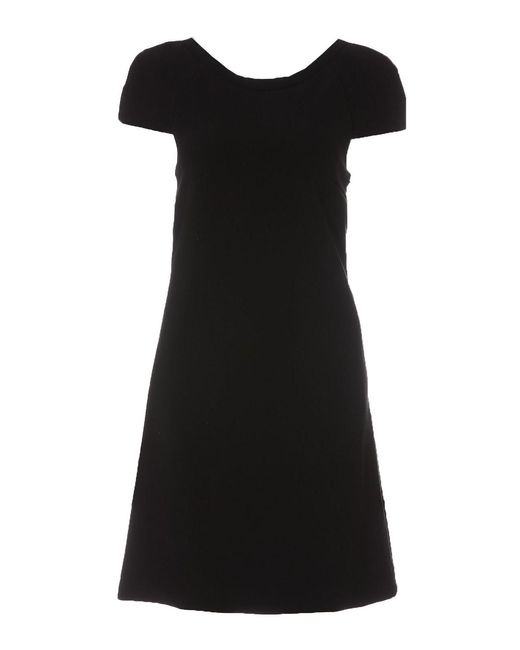 Moschino Black Smiley Hook Closure Mini Dress