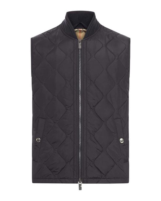 Burberry Pink Quilted Nylon Vest for men