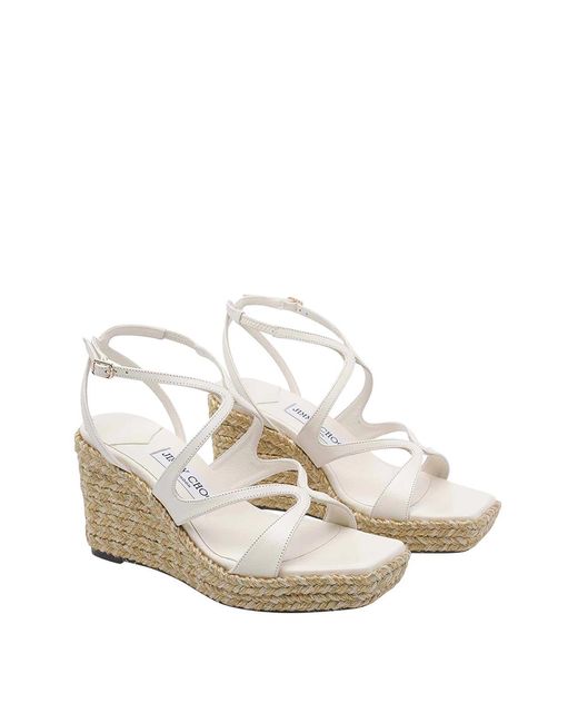 Jimmy Choo White Ayla Wedges