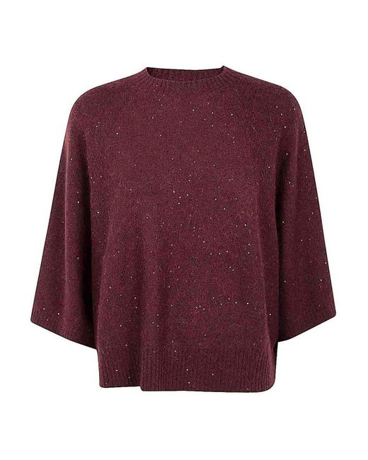 Fabiana Filippi Purple Crew Neck Sweater