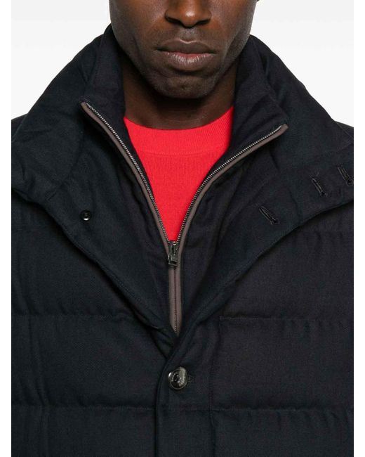 Herno Blue Quilted Jacket With Tailored Fit for men