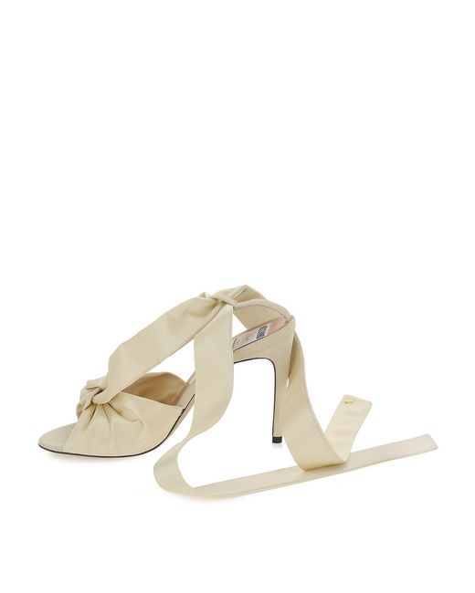 Moschino White Nodo Sandal
