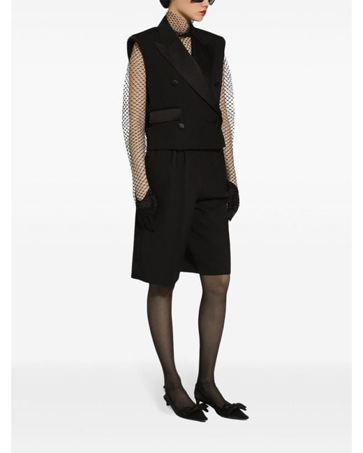 Dolce & Gabbana Black Doublebreasted Sleeveless Jacket