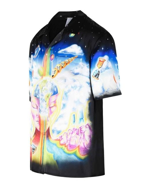 Casablanca Blue Printed Shirt for men