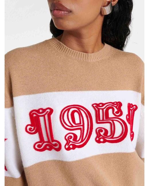 Max Mara Red Dirce Oversized Wool And Cashmere Jumper