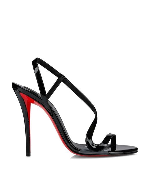 Christian Louboutin Black 100Mm Z Leather Sandals