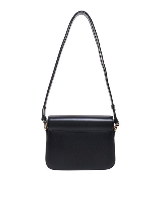 A.P.C. White Leather Shoulder Bag With Frontal Logo
