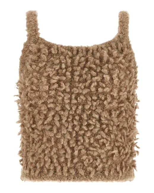 Peserico Brown Boucl Top