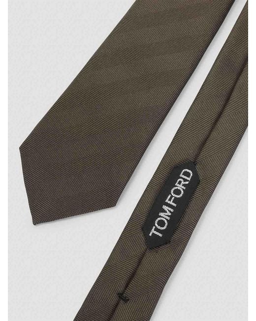Tom Ford White Mulberry Silk Tie for men