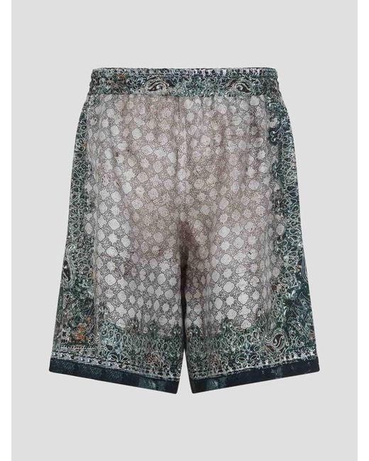 Amiri Gray Bandana Bermuda for men