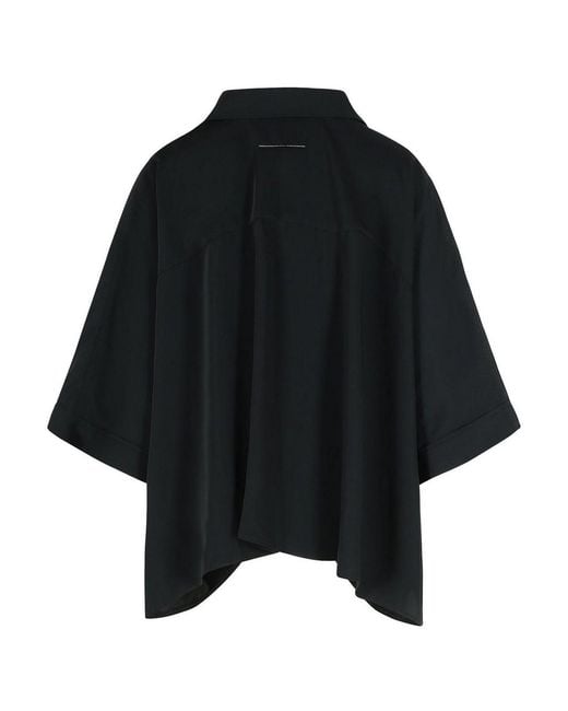 MM6 by Maison Margiela Black Polyester Cape