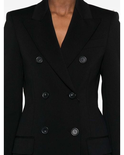 Sportmax Black Double-Breasted Blazer