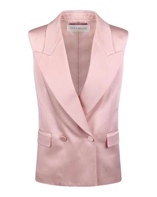 Nina Ricci Pink Double -Breasted Jacket
