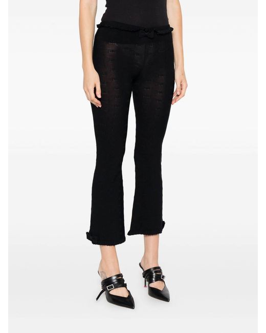 Balenciaga Black Bow Ruffled Trousers