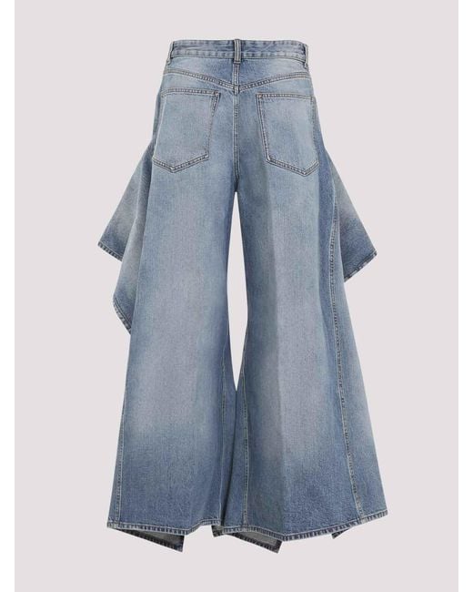 Alaïa Blue Ruffle Pants
