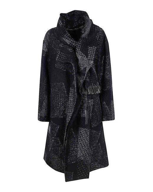 Y's Yohji Yamamoto Black Ka-Scarf Coat