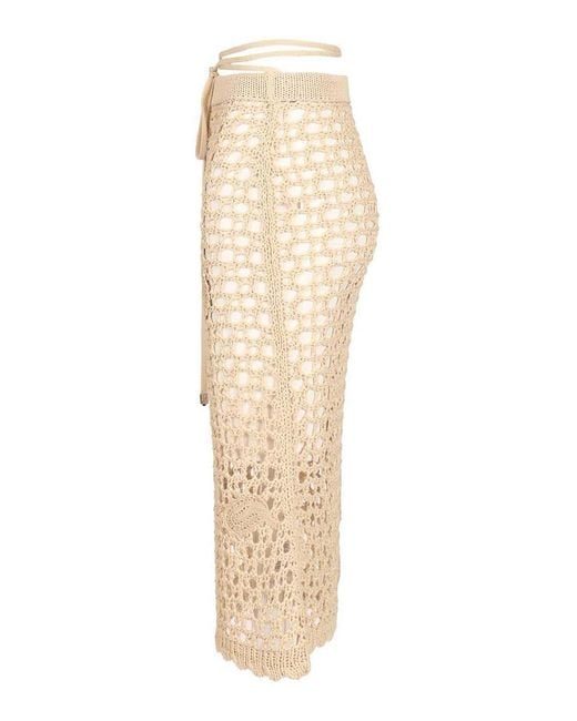 The Attico Natural Midi Skirt