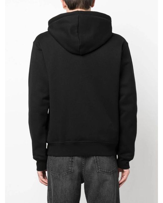 DSquared² Black Icon Logo-Print Zipped Hoodie for men