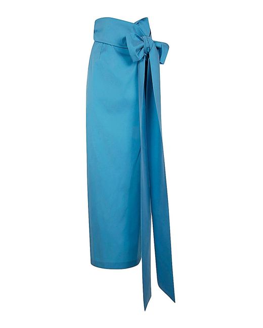 BERNADETTE Blue Midi Skirts
