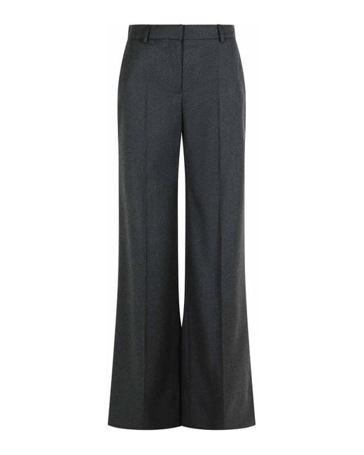 Stella McCartney Blue Flare Wool Pants Cenere