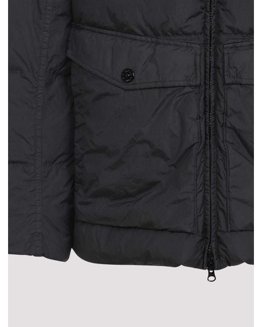 Stone Island Black Outerwear Coat for men