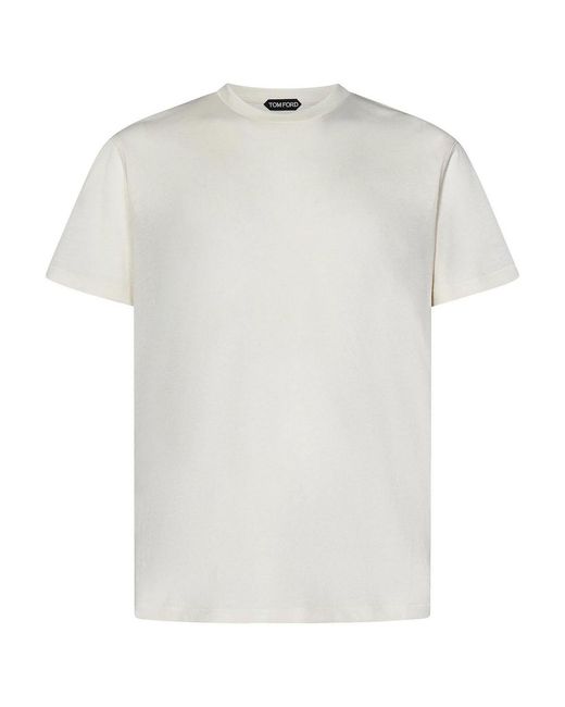Tom Ford White Relaxed-Fit Crew Neck T-Shirt for men