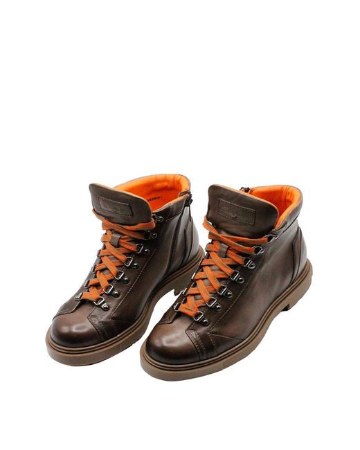Santoni Brown Ankle Boots for men