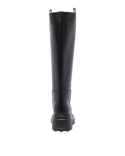 Tod's Black Leather Boots