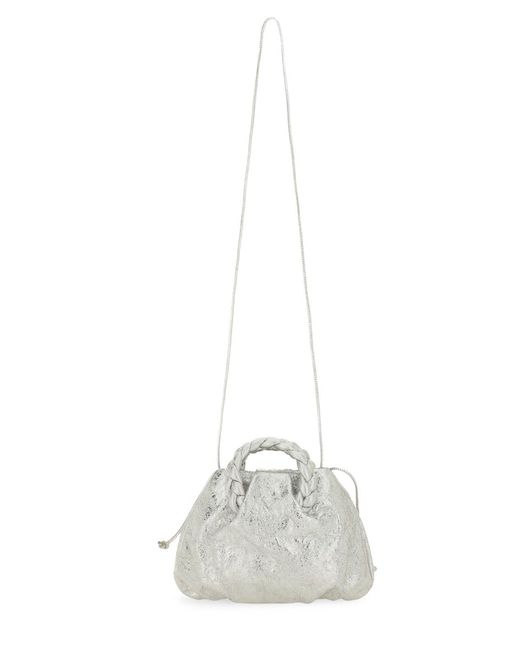 Hereu White Bombon Crinkled Metallic Bag