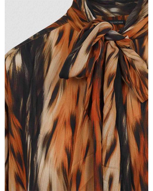 Balenciaga Brown Knotted Dress