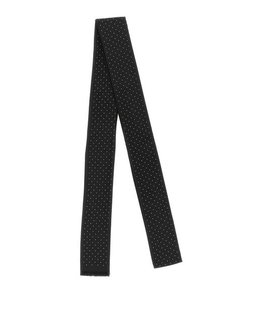 Tom Ford Black Polka Dot Scarf for men