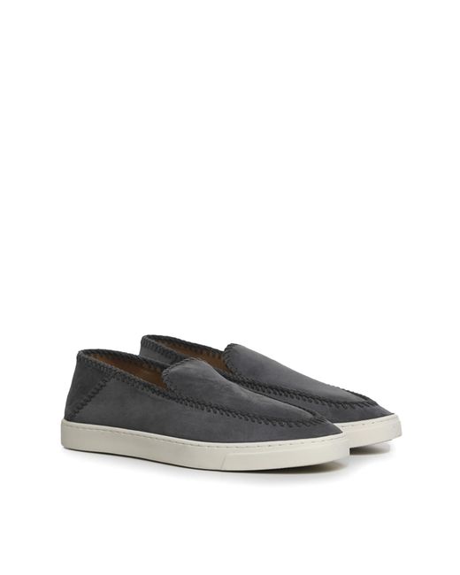 Giorgio Armani Gray Suede Loafers for men
