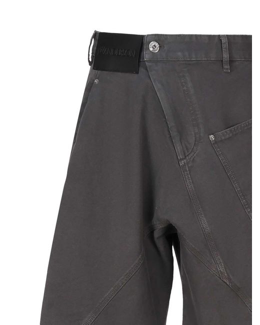 J.W. Anderson Gray Deconstructed Shorts for men