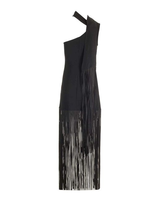 Taller Marmo Black Atlanta One-Shoulder Dress