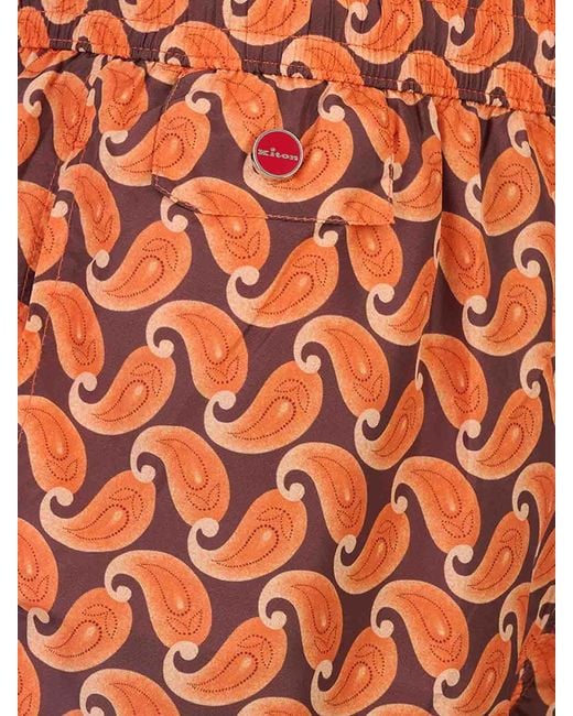 Kiton Orange Swimsuit for men