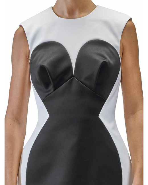 Marc Jacobs Black Seamed Up Satin Dress