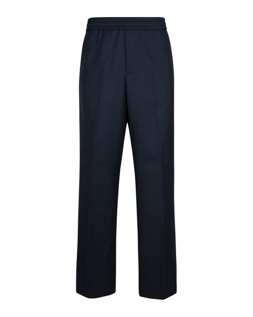 Golden Goose Deluxe Brand Blue Lennon Virgin Wool Blend Trousers for men