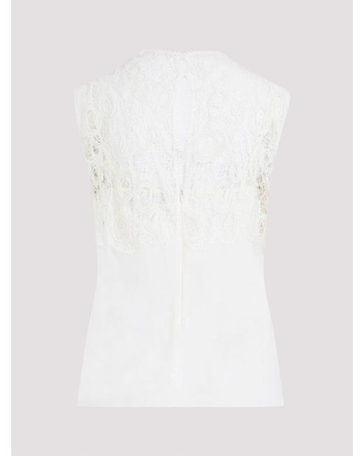 Fabiana Filippi White Silk Top