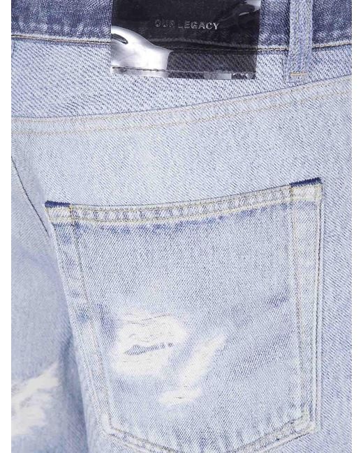 Our Legacy Blue Full Cut Jeans