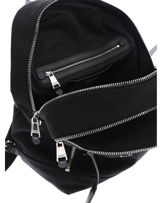 Moschino Black Couture Backpack for men