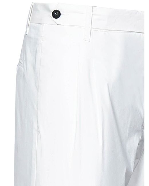 Franzese Collection White Pleat Trousers for men