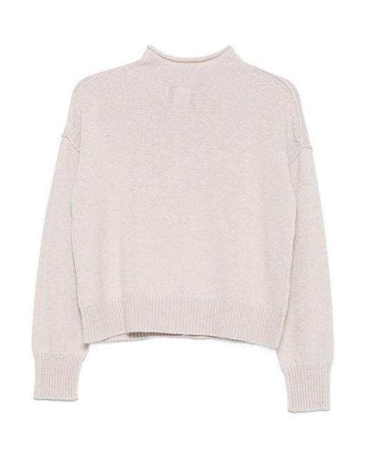 Vanisé White High Neck Pullover